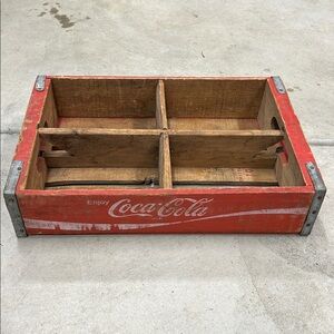 SOLD- Coca-Cola Red Wooden Bottle Crate